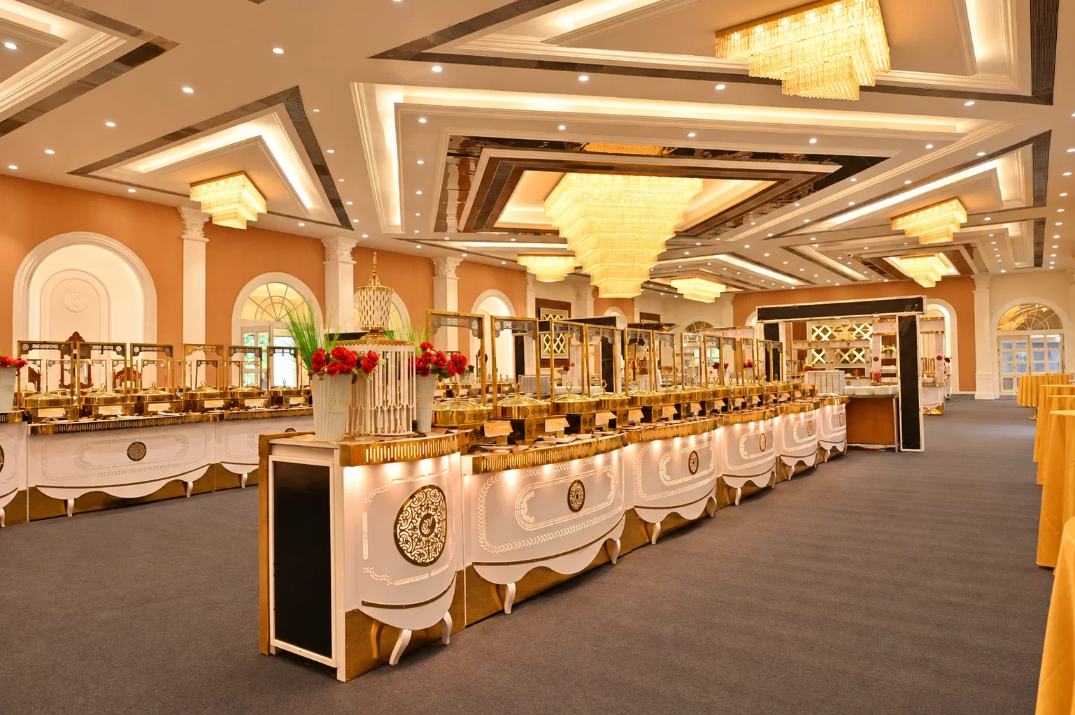 Opulent Golden Buffet Ballroom